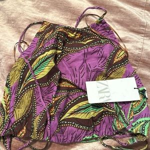 Zara brand new crop top with open back